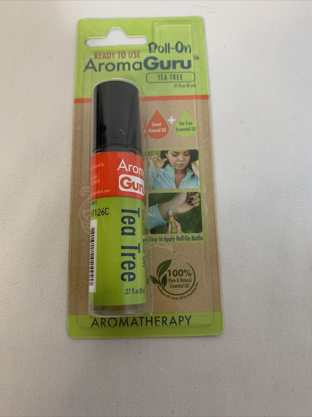 AromaGuru Essential Oil Set - 100% Pure & Natural - set of 4 Tea Pep. Lav.