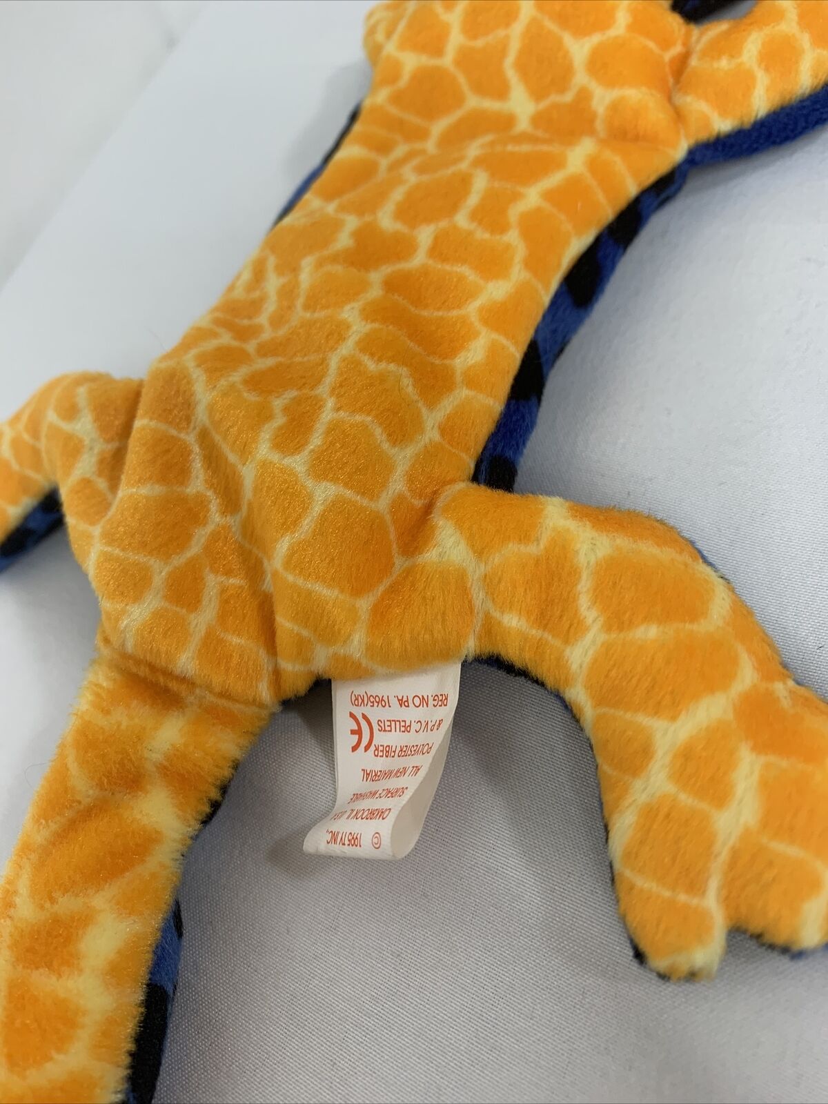 1995 Ty Beanie babies: Lizzy the Lizard, Pristine! 4th Generation. Limited