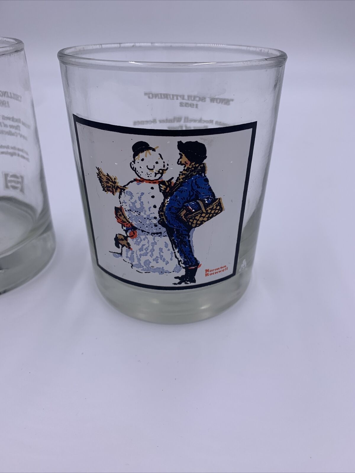 Arby's Collector Series:Norman Rockwell Winter Scenes Pepsi Glass Cups.1952,1963