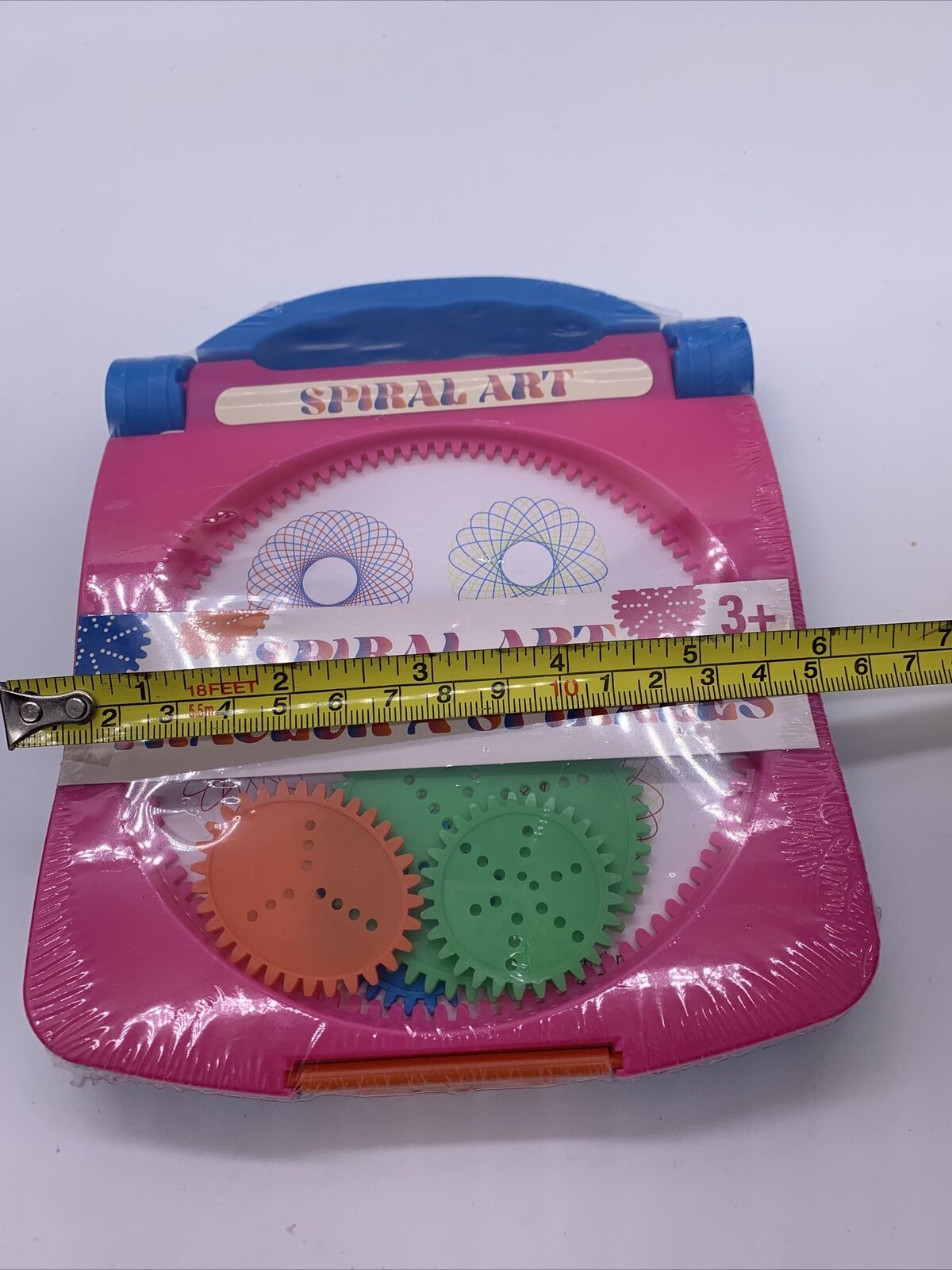 Spirograph Spiral Art Blue Pink Children's Craft Set Carry Case Travel Size