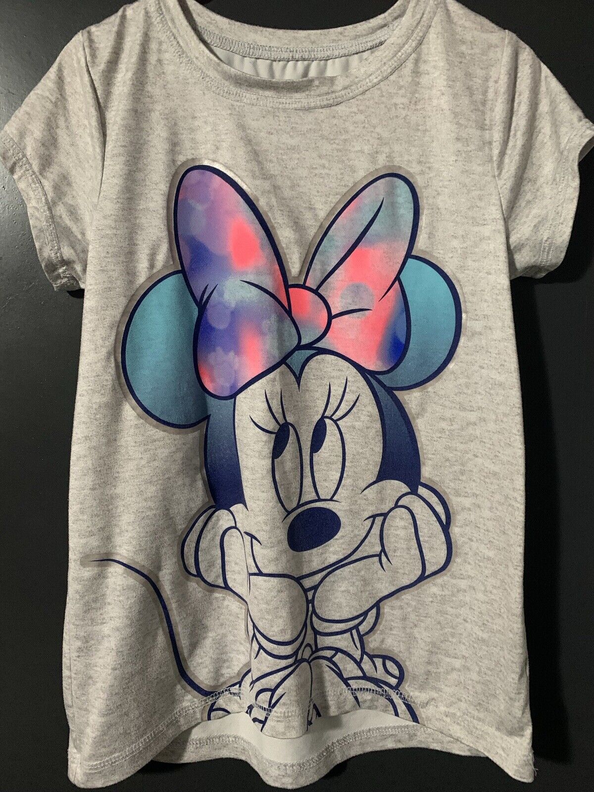 Disney Jumping Beans Minnie Mouse Shirt - Size 5 - Mickey Ears Watercolor Smile