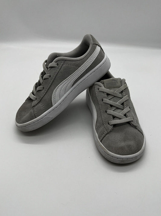 UK PUMA Vikky v2 Toddler Sneakers Gray/White UK 9 EUR 27 USA 10c 370516-02 0819