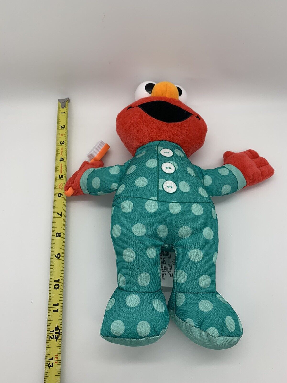 Sesame Street Talking Elmo 12" Plush Brush Your Teeth Hasbro Tested & Works