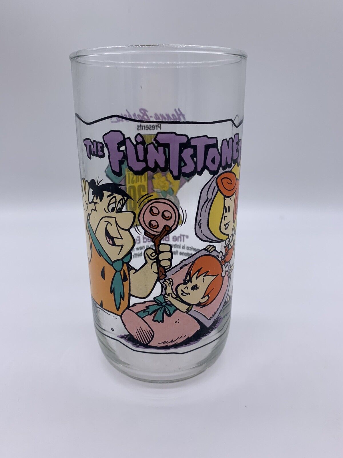 1963 Vintage Hardees 30th Anniversary Flintstones Glass & Pin Set Rare Collector