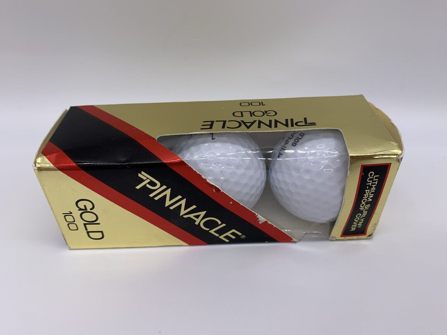 Pinnacle Gold 100 Golf Balls Brand New Golf Balls Vintage Retro Classic-Set of 3