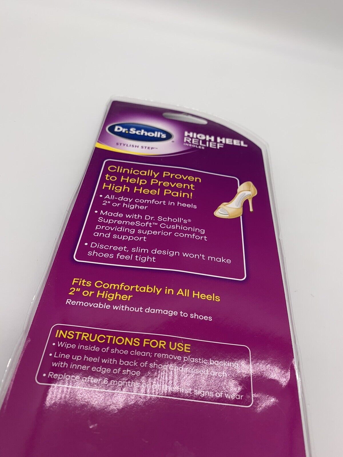 Dr. Scholl's Stylish Step High Heel Relief Cushioning Insoles for Women's Shoes