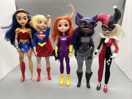 DC Super Hero Girls Dolls 5 Pack (Wonder Women Batgirl, Supergirl, etc.)