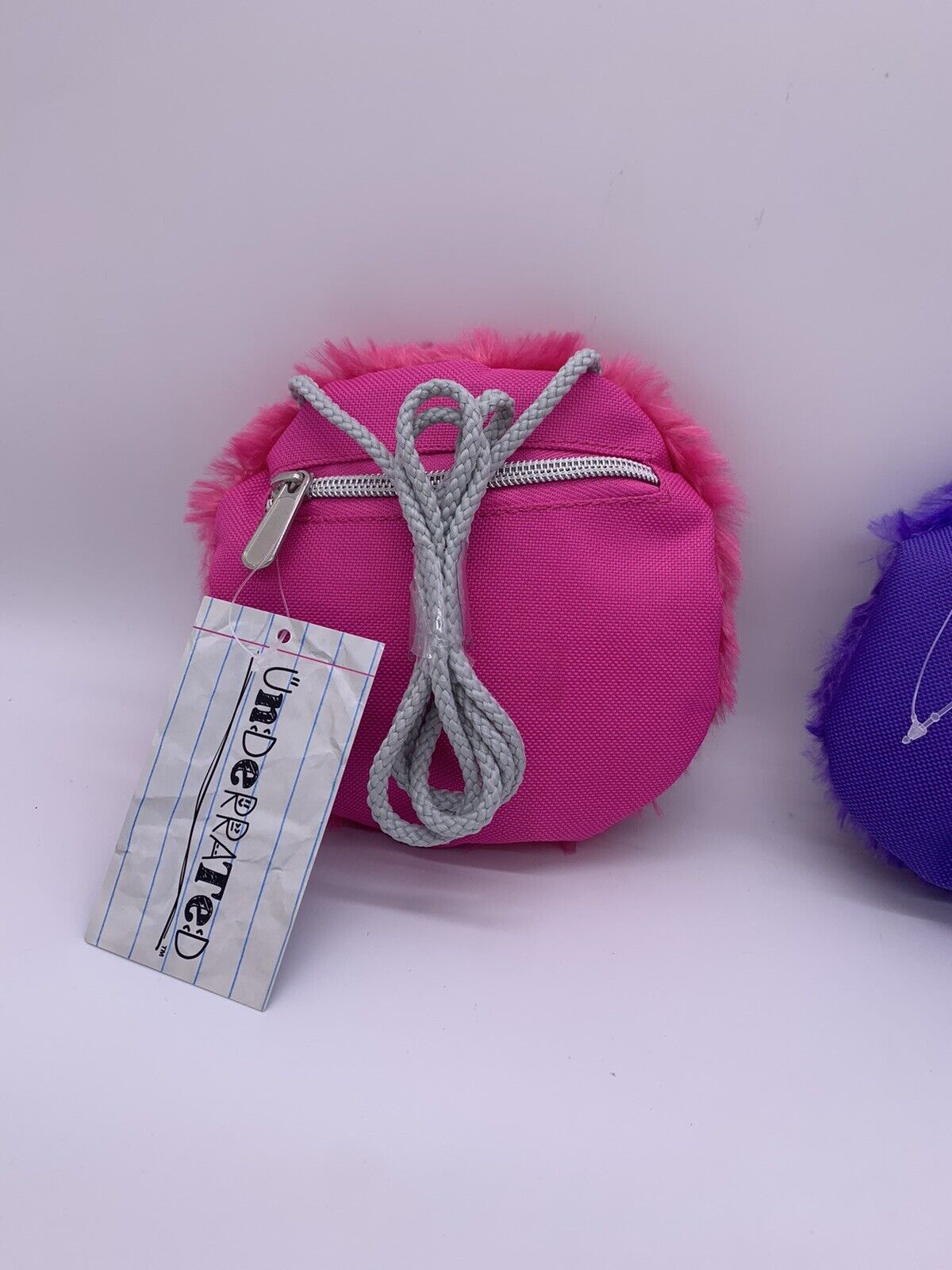 Underrated Fuzzy Monsters Coin Purse Set of 2 Pink & Purple Wallet New With Tags