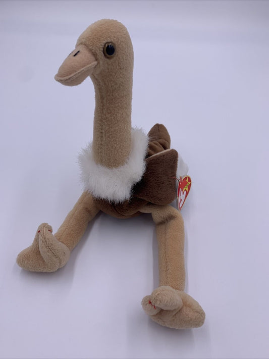 Ty Beanie Baby Stretch Ostrich Mint with Tags Original 1997 Toys Accessories