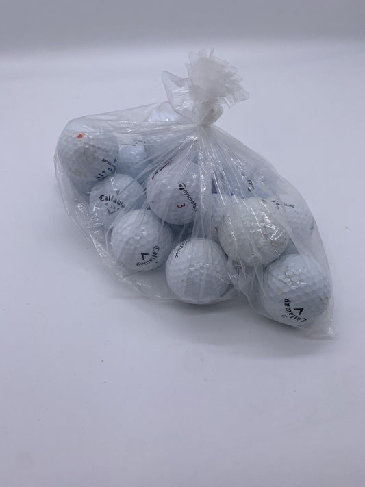 Lot of 15 Random Golf Balls - Maxfli, Callaway, Top Flight, Intech, Titleist