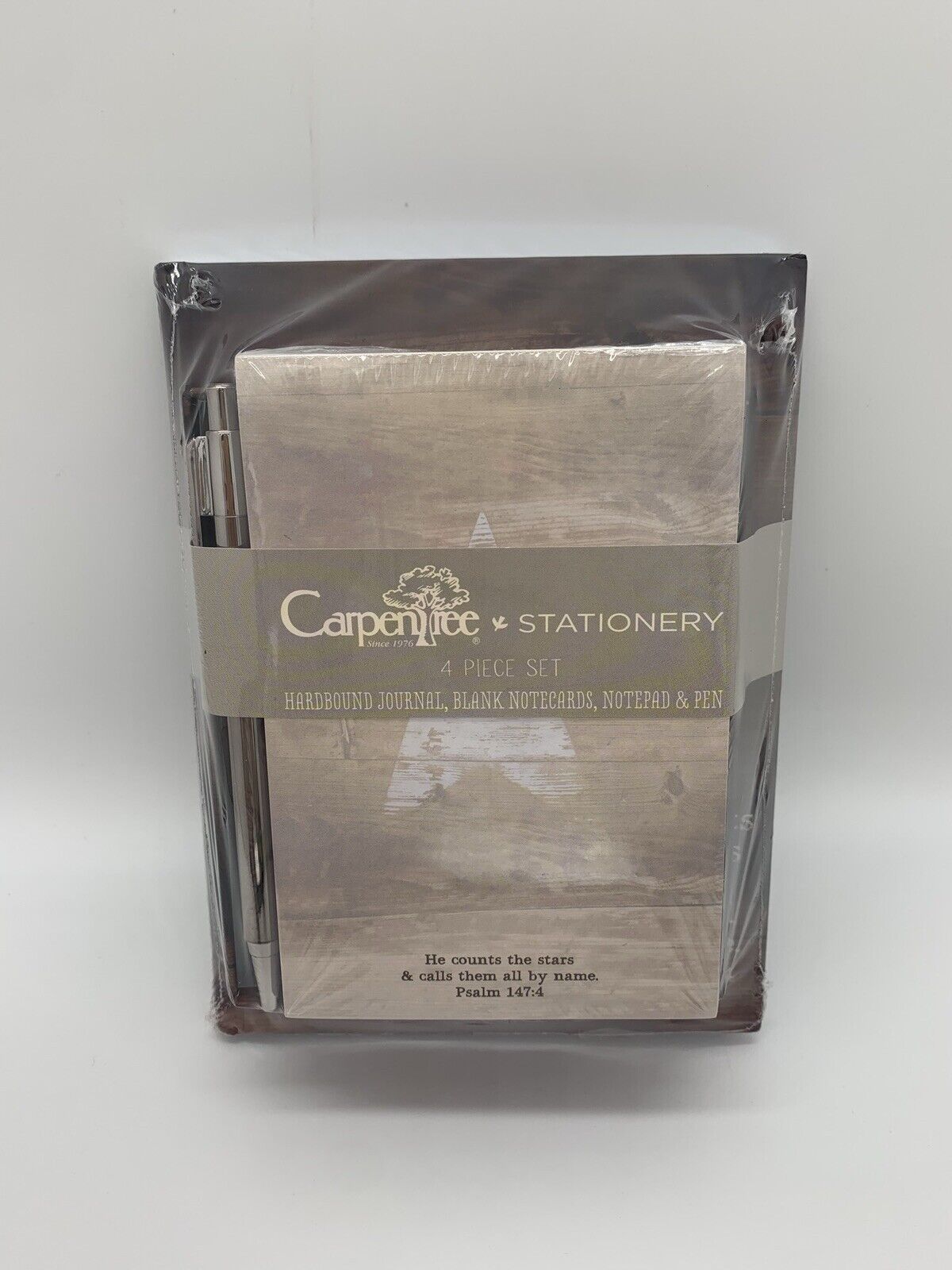 Carpentree Stationary 4 piece set- Journal notebook notepad pen - Psalm - Sealed