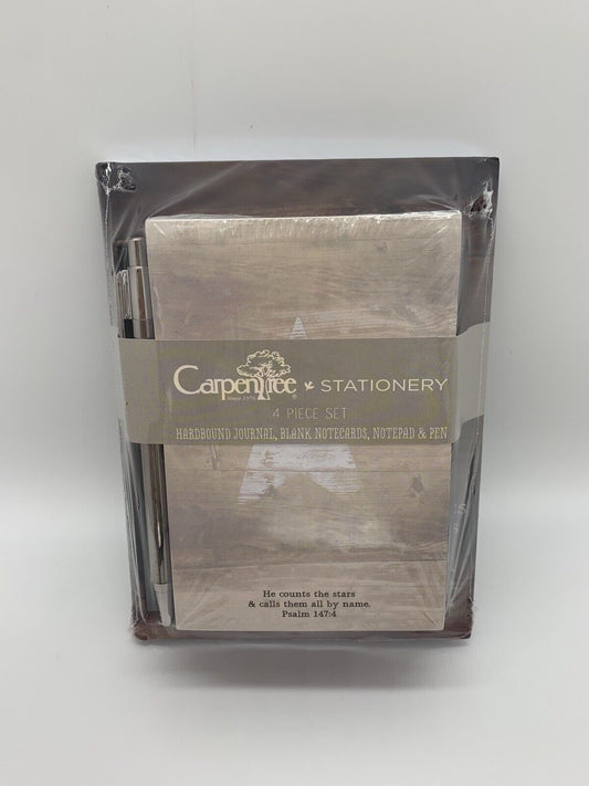 Carpentree Stationary 4 piece set- Journal notebook notepad pen - Psalm - Sealed