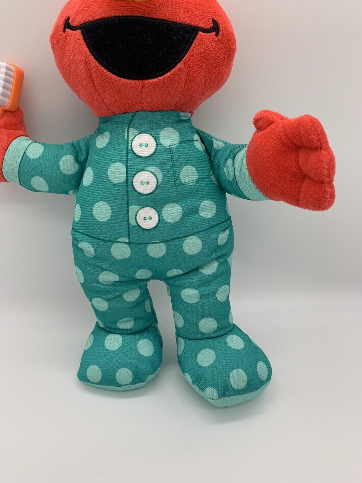 Sesame Street Talking Elmo 12" Plush Brush Your Teeth Hasbro Tested & Works