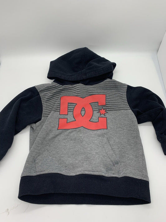 DC Toddlers Boys Size 3T Hoodie Long Sleeves Pullover SweatShirt Jacket Grey/Red