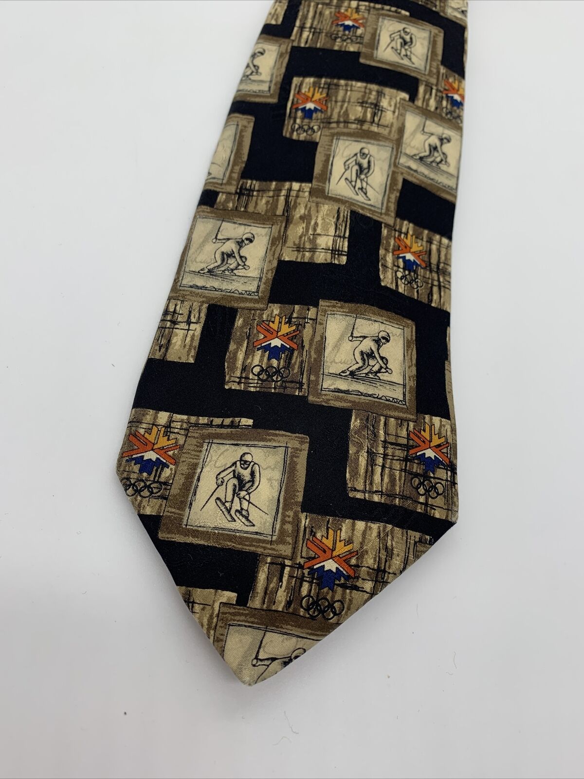 ROBERT TALBOTT Men's Designer Neck Tie OLYMPICS SALT LAKE CITY 2002 Official 60”