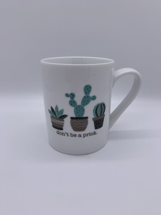 10 Strawberry Street Novelty Tea Mug “Don’t Be a Prick” Cactus Succulents