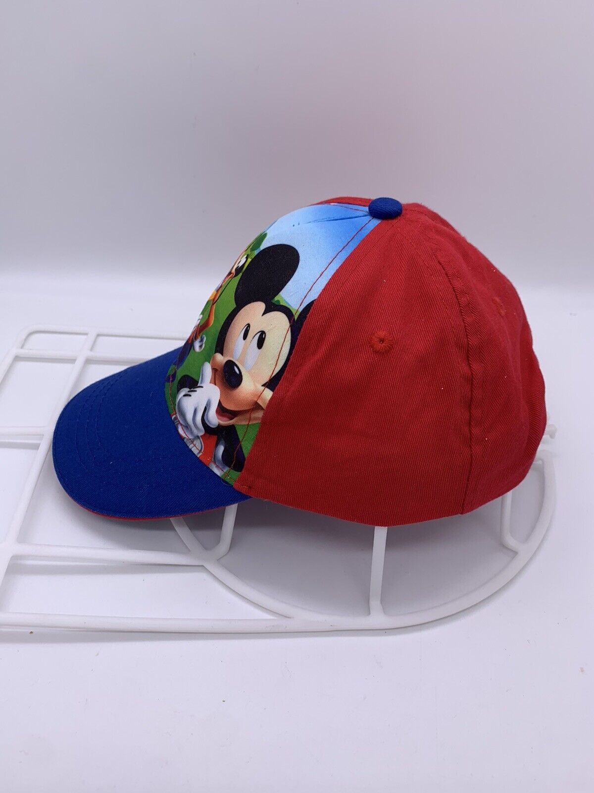 Disney Junior Mickey Mouse Club House Goofy Donald Duck Pluto Kids Red Blue Hat