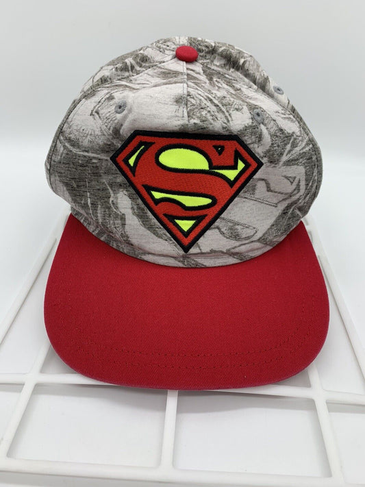 Superman Youth One Size Fits Most Snap Back Hat Cap Digital Camo Red Clark Kent