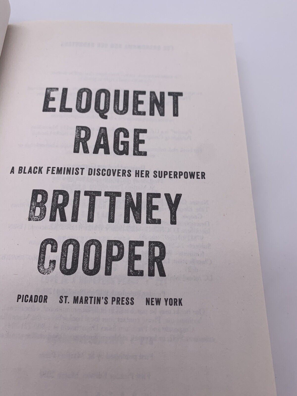 Eloquent Rage : A Black Feminist Discovers Her Superpower by Brittney Cooper...