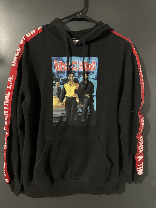 Boyz N The Hood Hybrid Black Pullover Hoodie 90s Ice Cube Cuba Gooding JR Size S