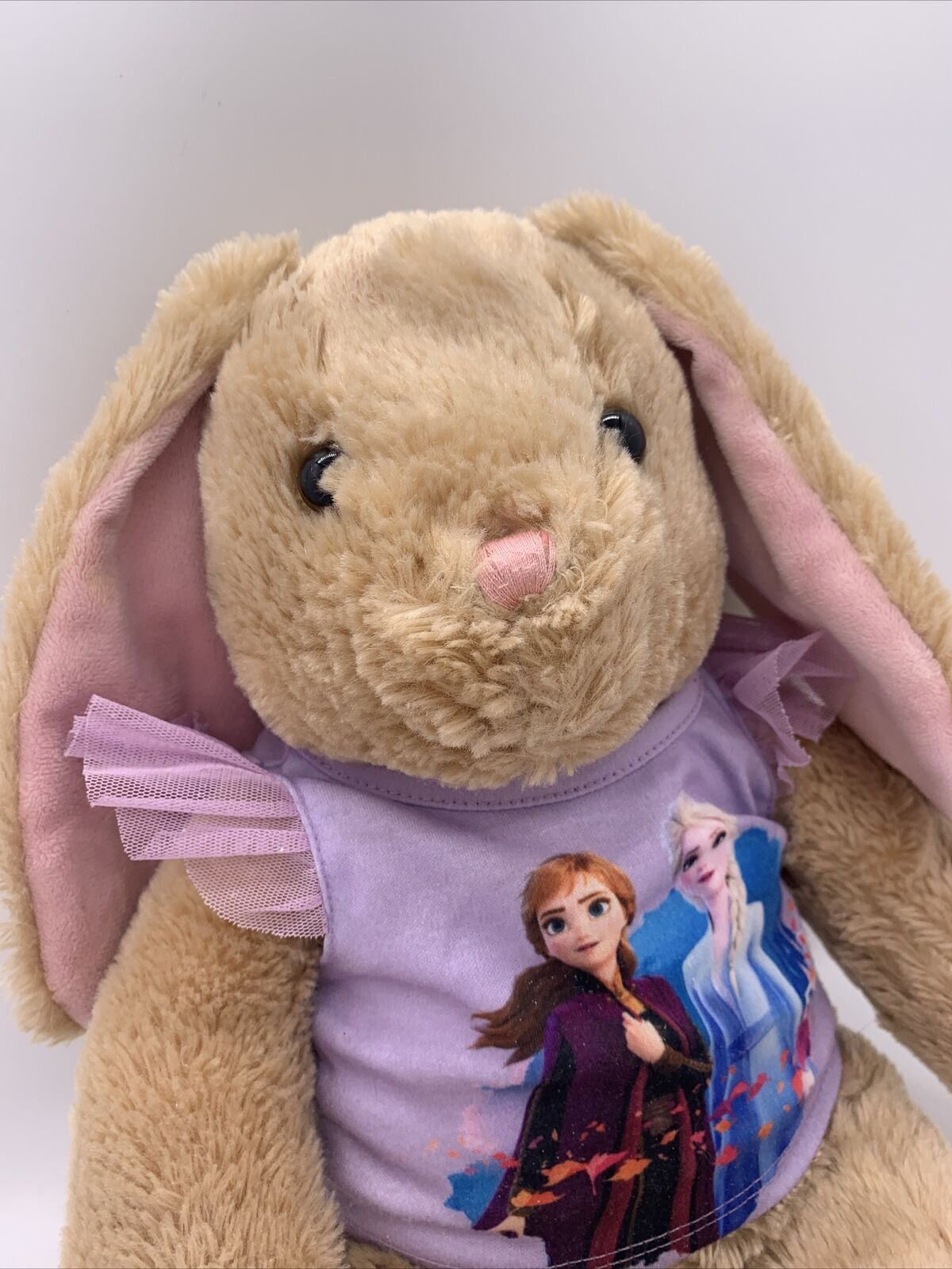 Build A Bear Floppy Eared Bunny Rabbit Frozen Shirt "Let It Go" Music In Hand