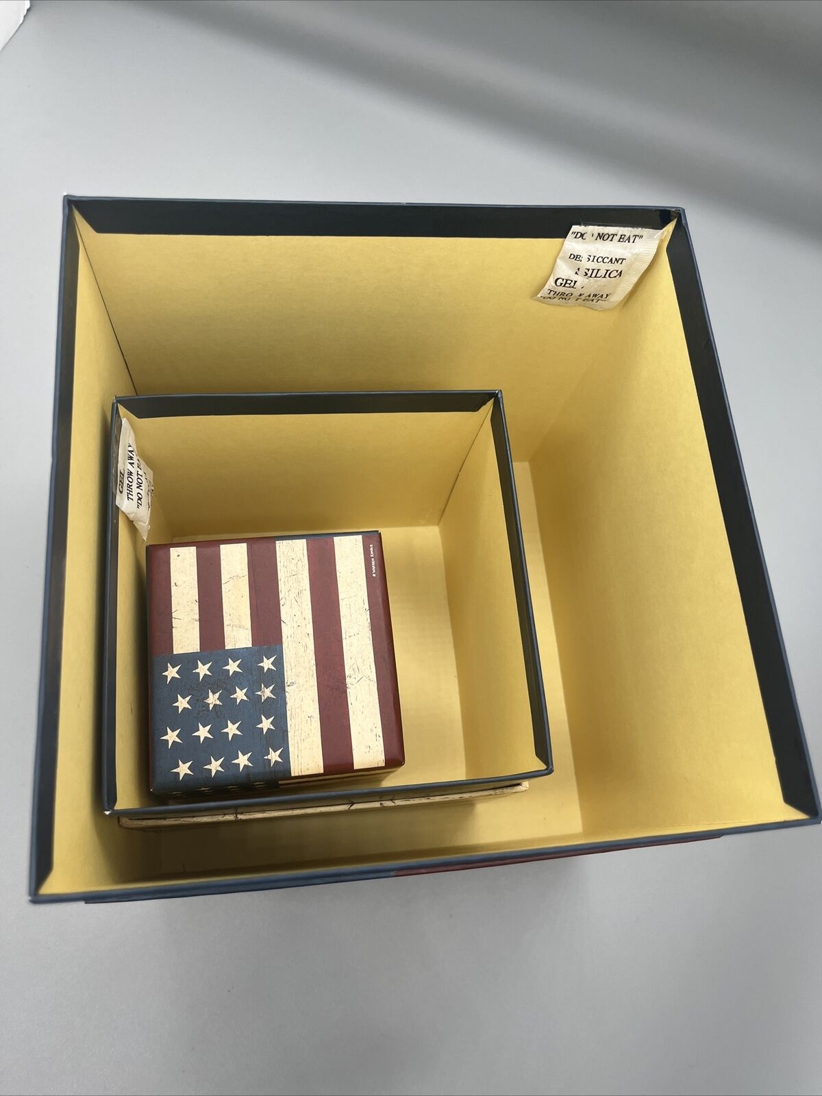 Warren Kimble American Flag Decorative Storage/Gift Box Set 3 Nesting boxes