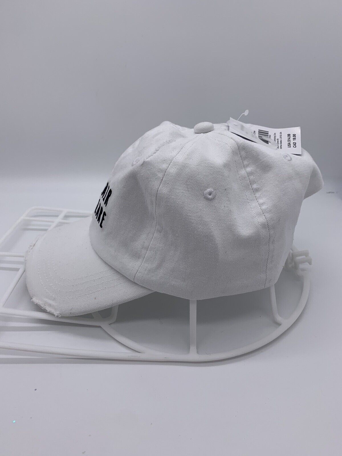 White “Mom Hair Dont Care” Hat Adjustable Baseball Cap Brand New With Tags