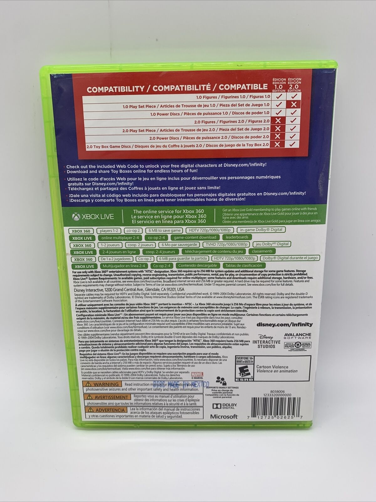 Disney Infinity 2.0 Edition — Complete With Manual! (Xbox 360, 2014)