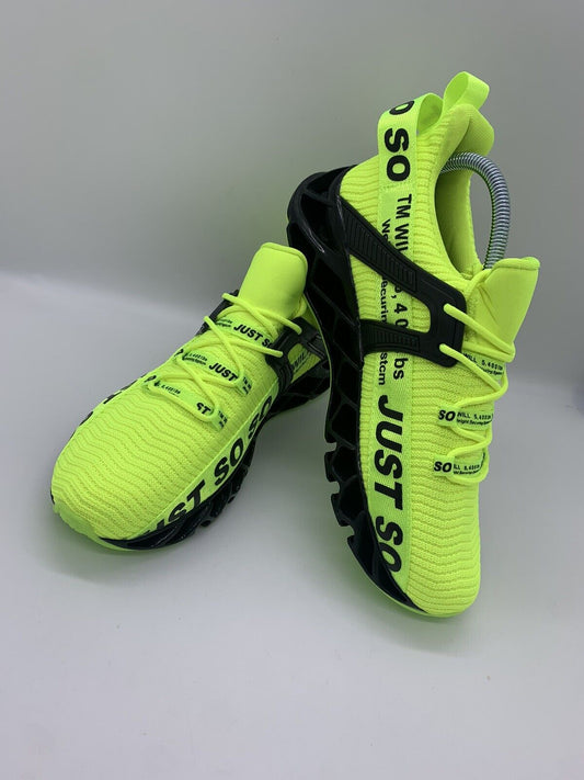 Just So So Women's Running Athletic Shoes Fluorescent Green Black US 7/EU 40