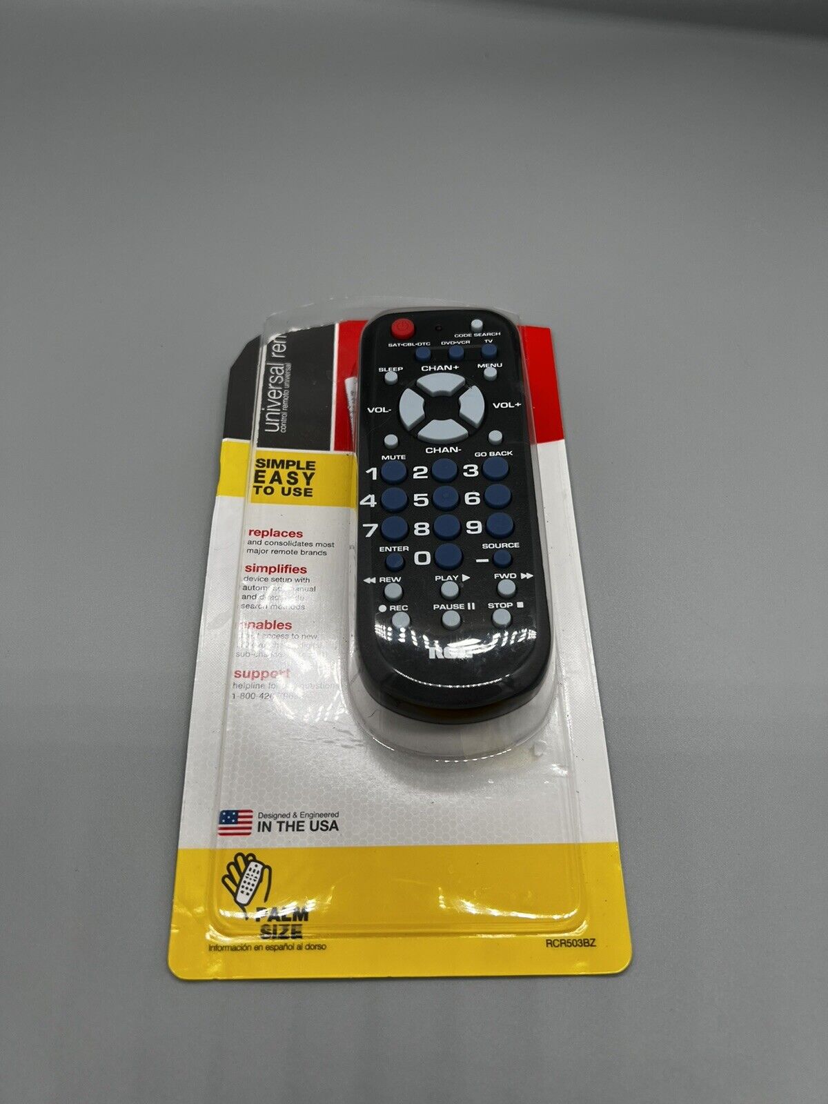 Rca Universal Remote Control, Palm Style, 3-Device BRAND NEW Open Package!