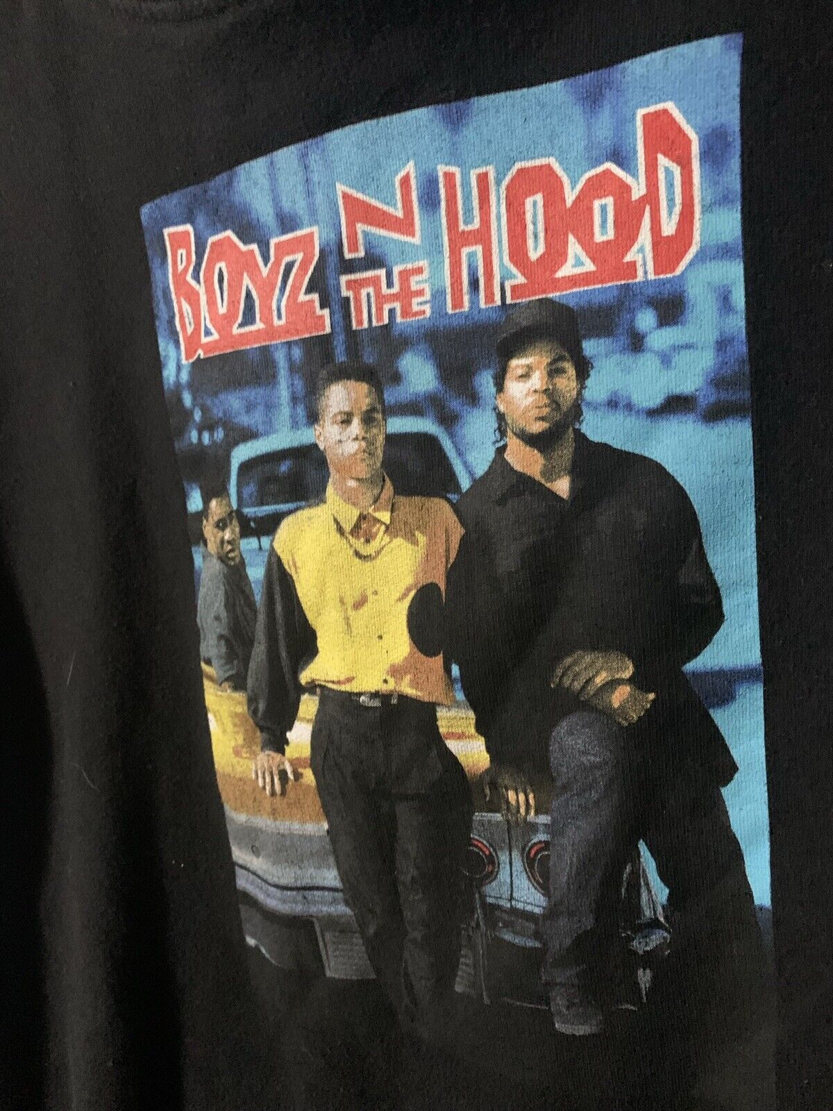 Boyz N The Hood Hybrid Black Pullover Hoodie 90s Ice Cube Cuba Gooding JR Size S