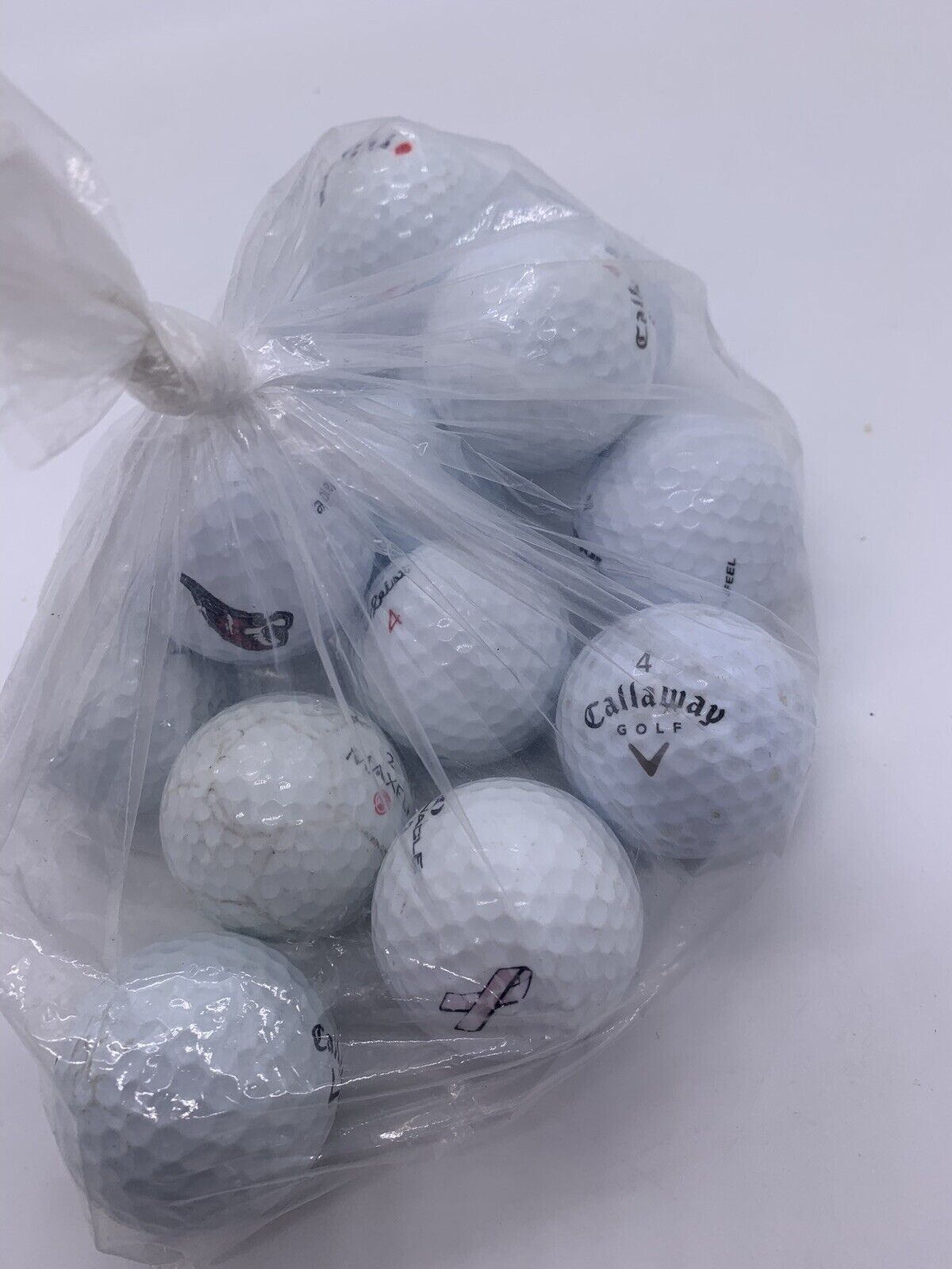 Lot of 15 Random Golf Balls - Maxfli, Callaway, Top Flight, Intech, Titleist