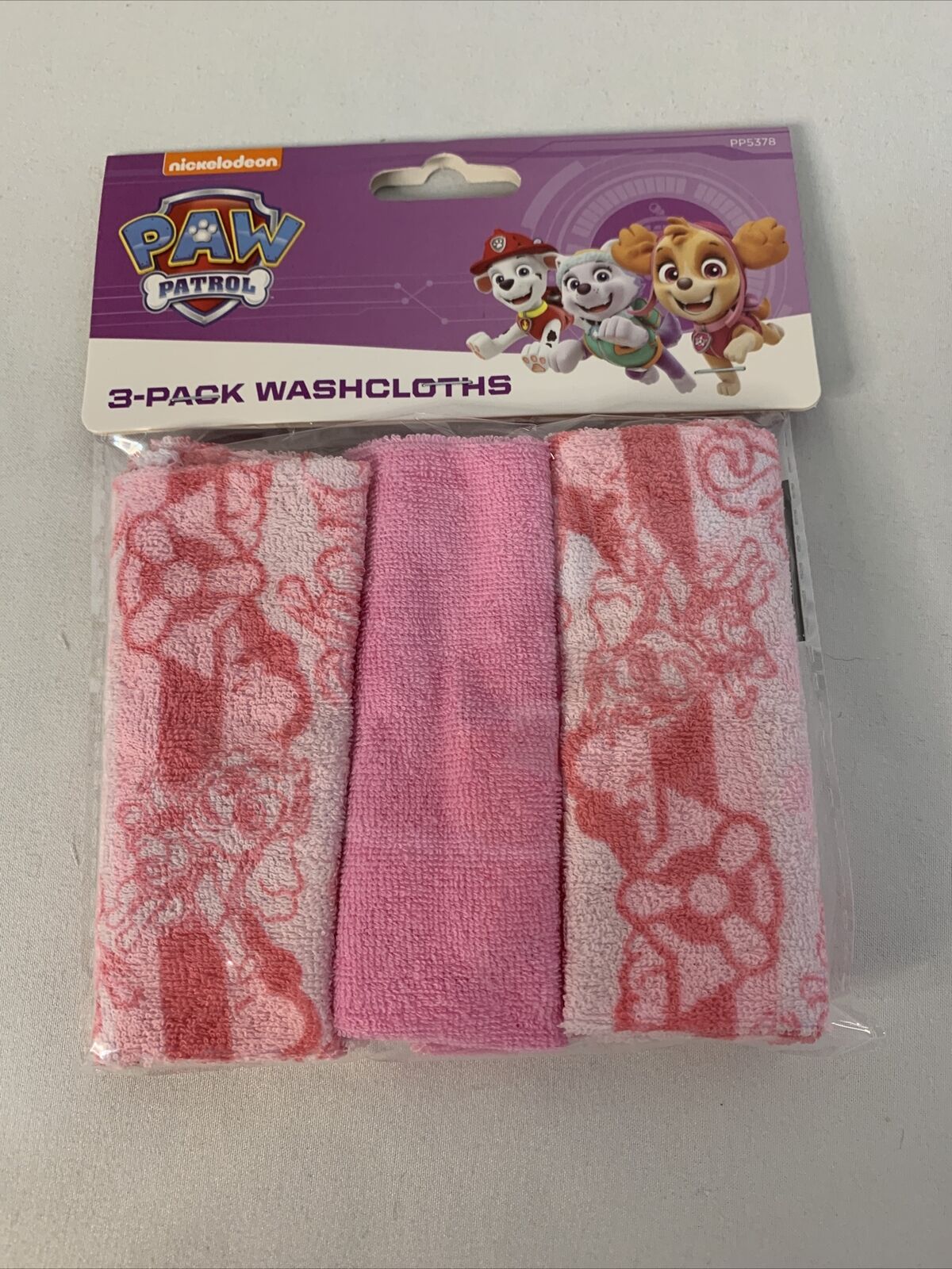 Paw Patrol Skye Everest Pacifier Binky and Washcloth Set Pink Purple 3-Pack