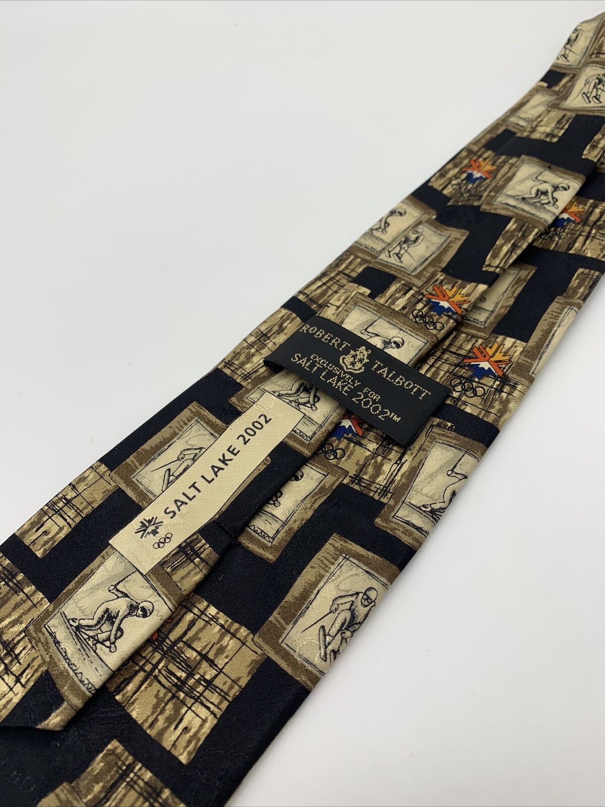 ROBERT TALBOTT Men's Designer Neck Tie OLYMPICS SALT LAKE CITY 2002 Official 60”