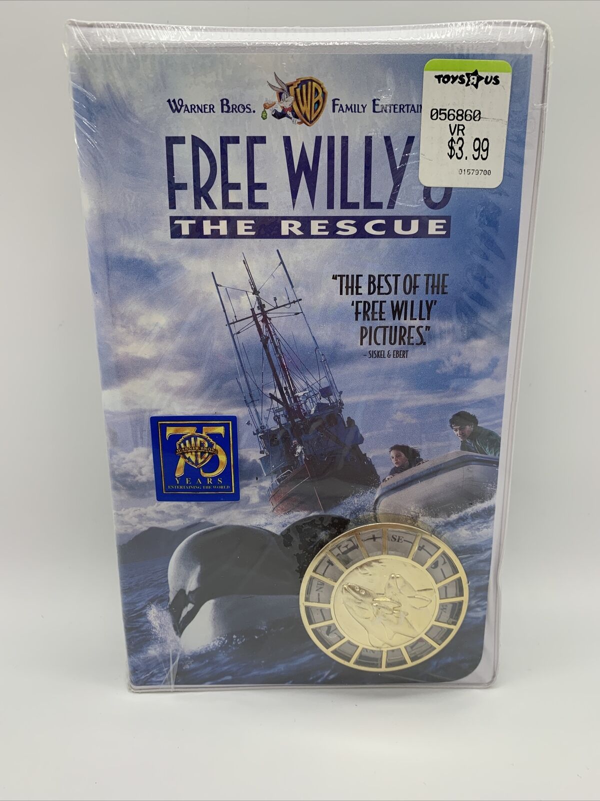 FREE WILLY 3 THE RESCUE “THE BEST OF THE WILLY PICTURES”. NEW SEALED w/ COMPASS