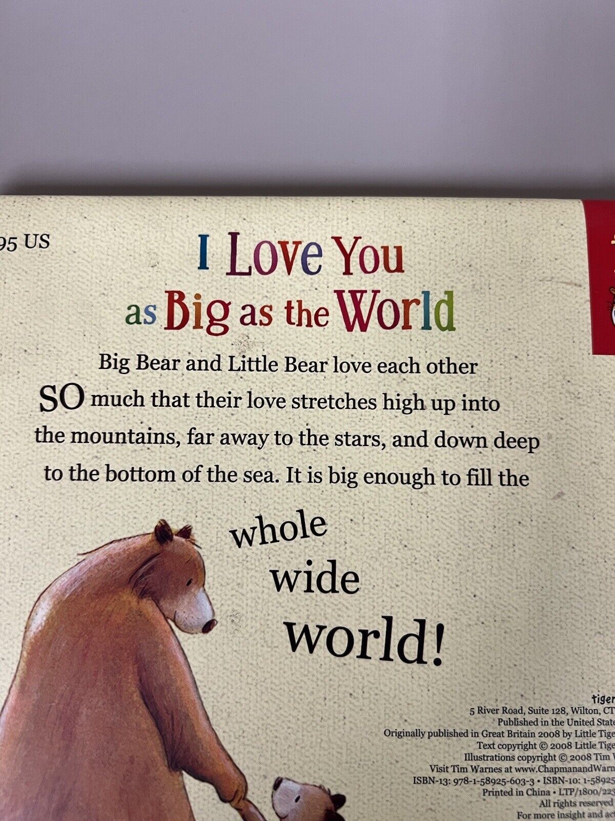 I Love You As Big As the World - board book, 9781589256033, David Van Buren