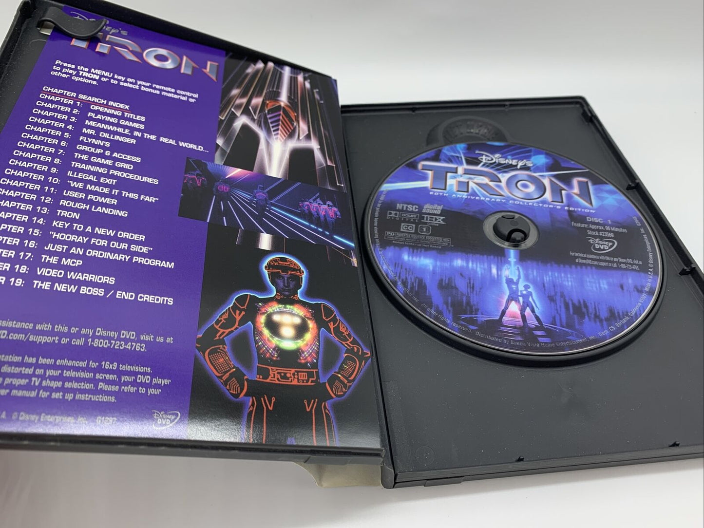 Tron (DVD, 2002, 2-Disc Set, 20th Anniversary Collectors Edition) Jeff Bridges