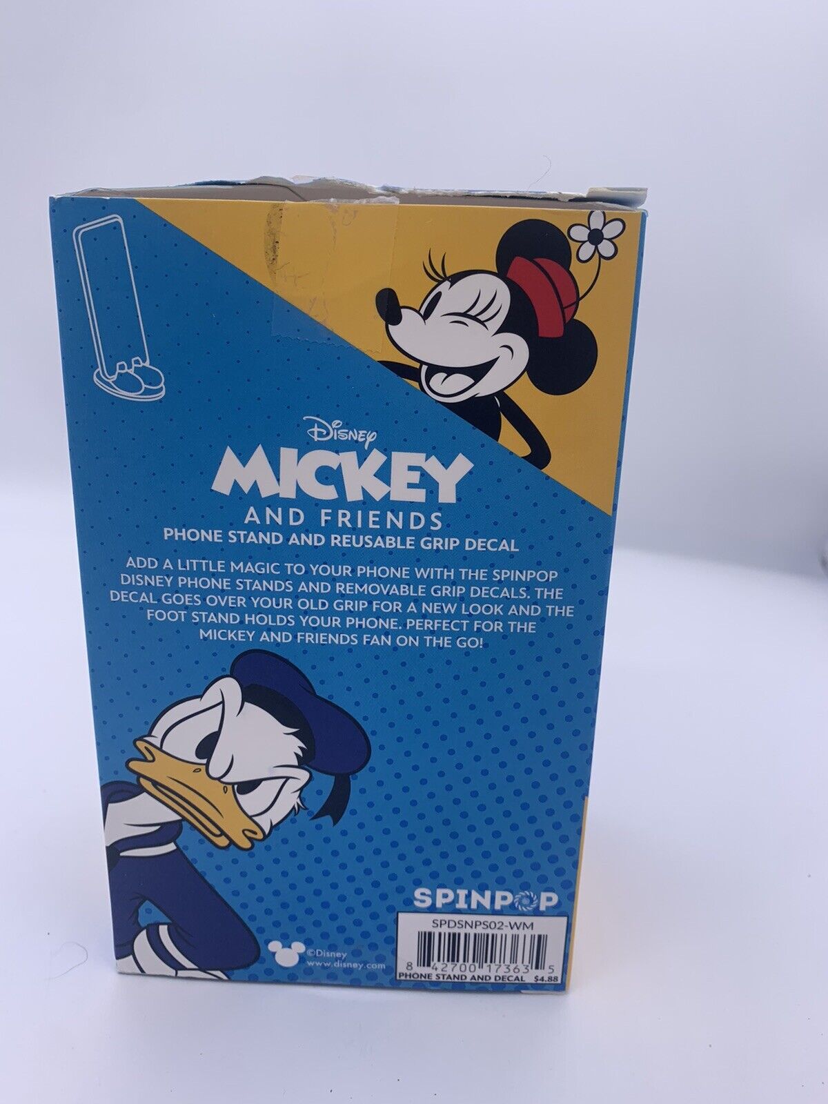 SPINPOP Mickey and Friends Phone Stand & Reusable Grip Decal Phones Accessories