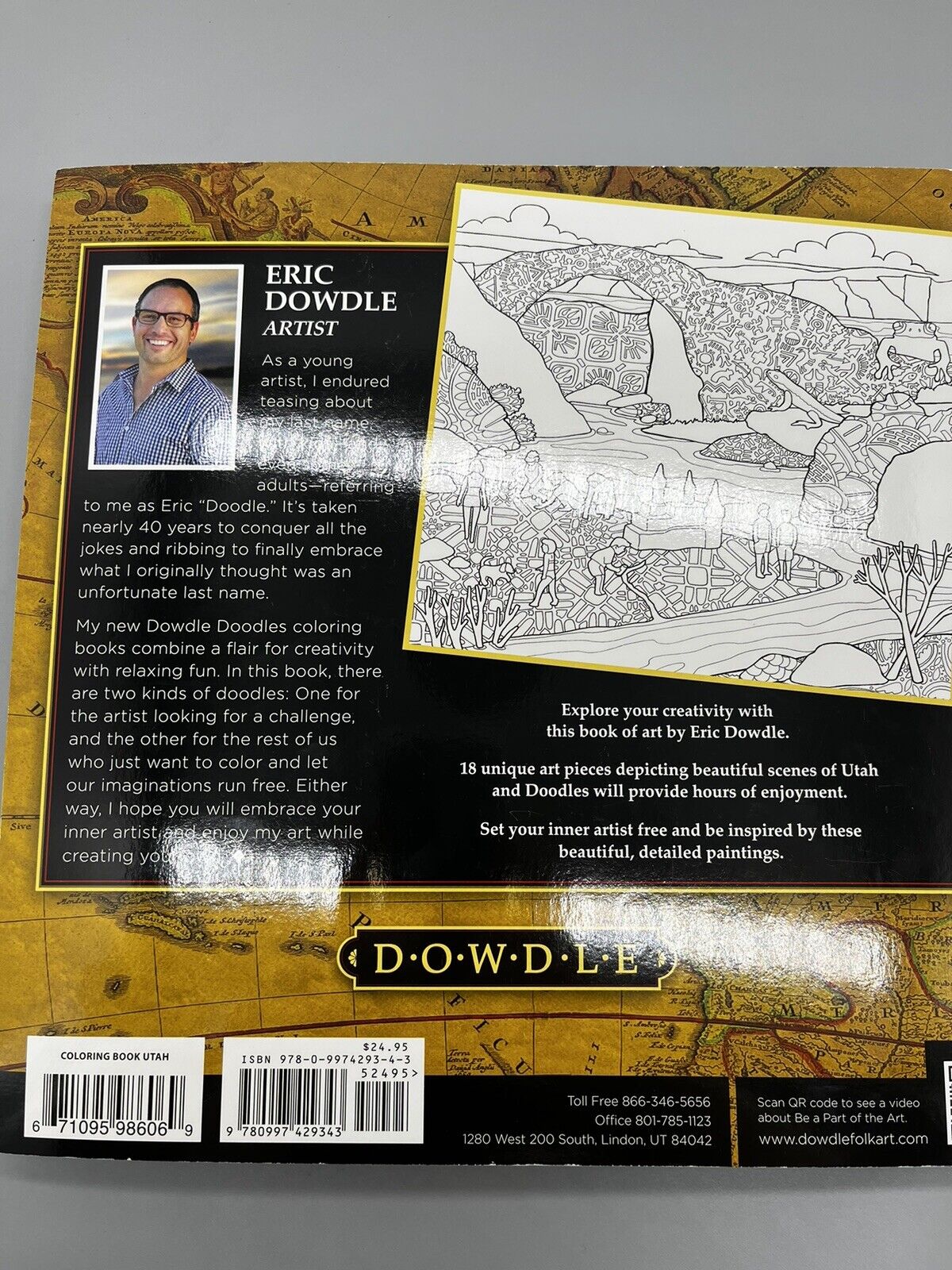 Dowdle Doodles Utah Coloring Book NEW Salt Lake City Temple Adult Historical