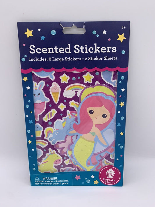 Mermaid, Narwal, Cat, Llama, Candy Sticker Book Set, 2 Sheets + 8 large Stickers