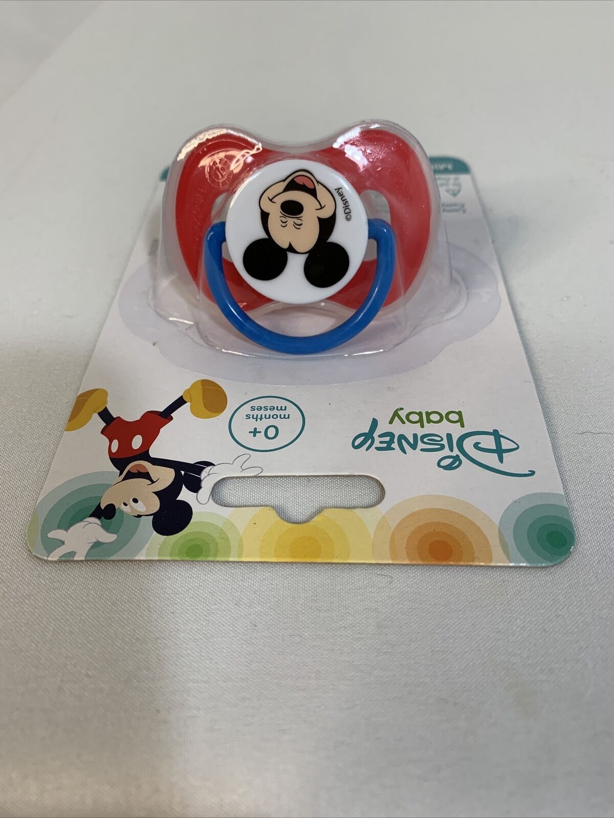 Disney Baby Mickey Mouse Pacifiers - 2-Pack Binky - 0+ Months - Red/Blue - BPA F