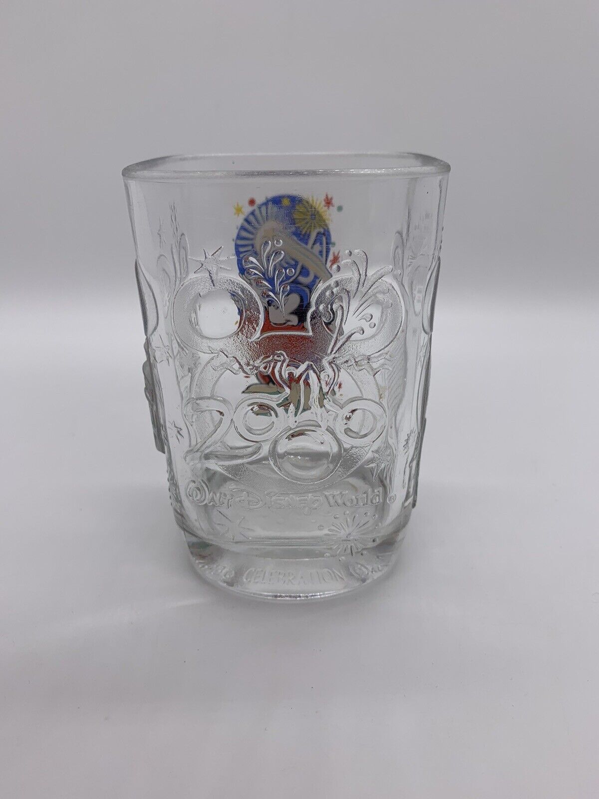 Collectible Walt Disney World Epcot Mickey Mouse Millennium 2000 Glass McDonalds