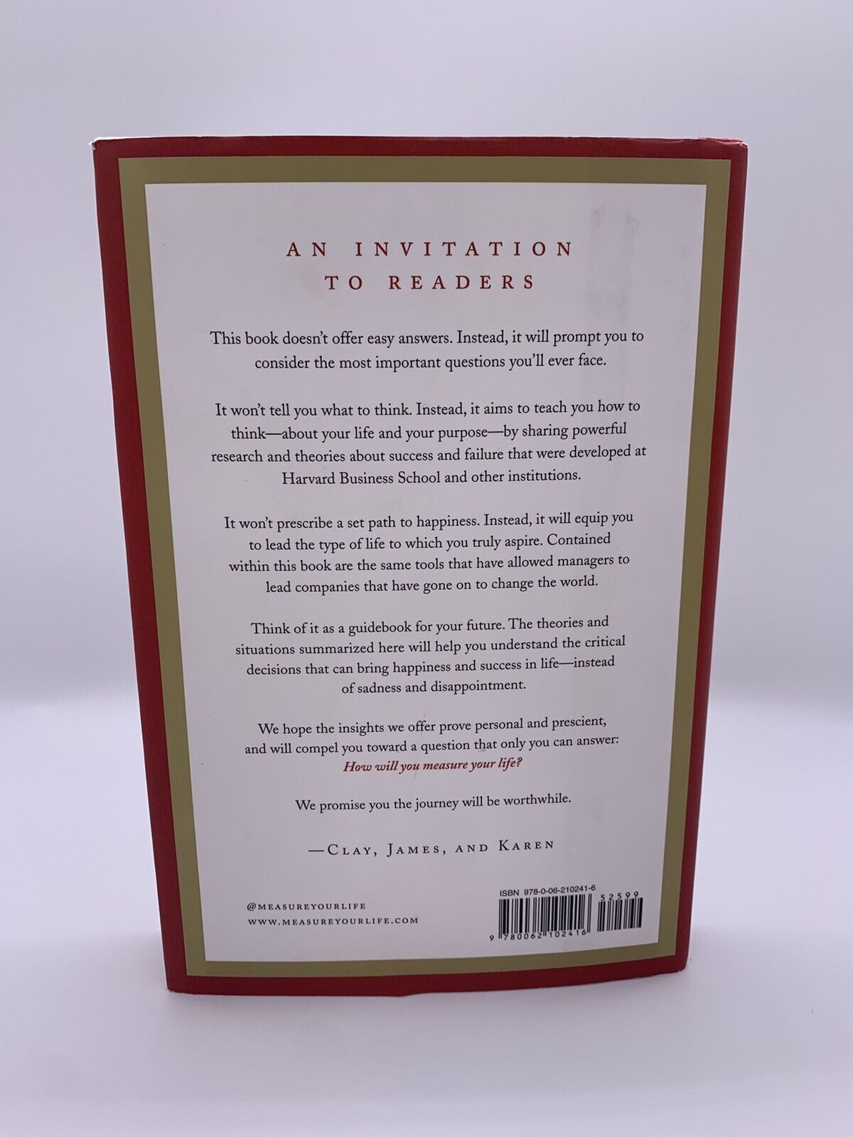 How Will You Measure Your Life? By Clayton M Christensen - Hardback