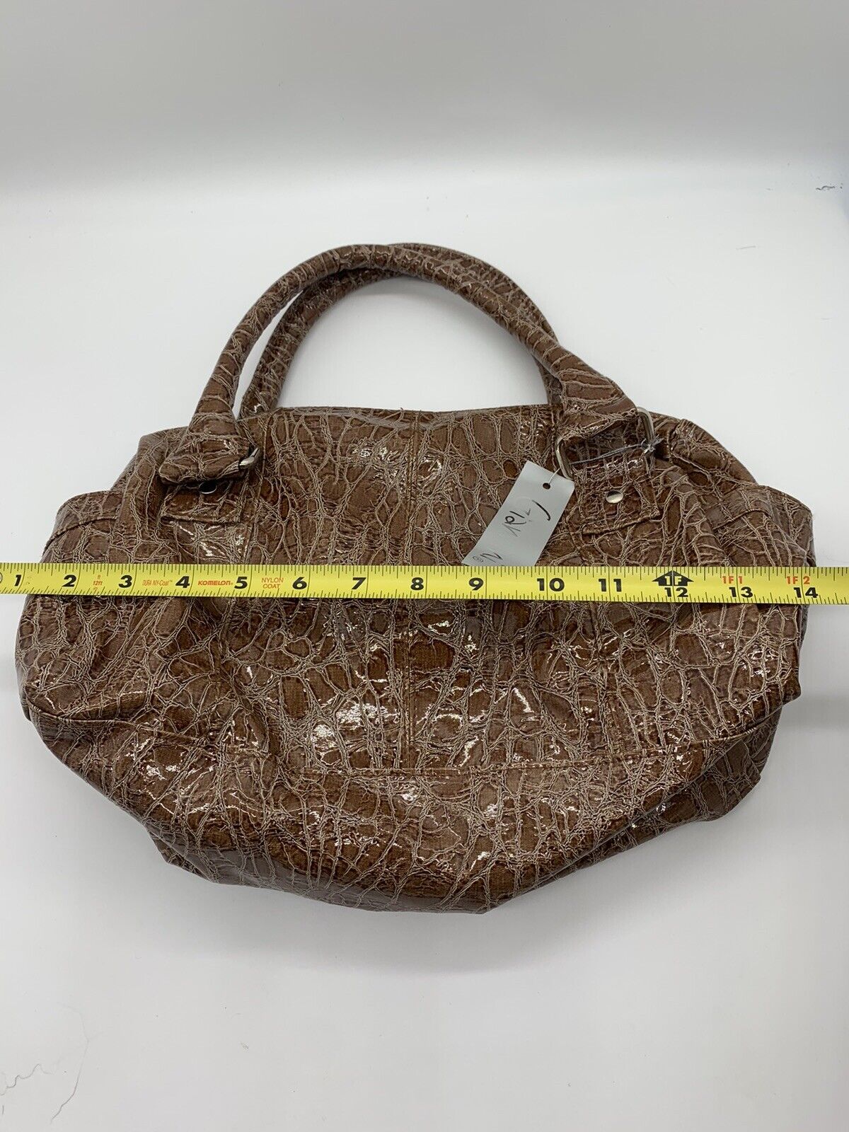 Giannini Brown Faux Alligator Leather Purse Women's Handbag Accessories with Tag