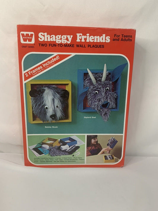 RARE Vintage 1973:Western Publishing Company:Whitman Craft Series:Shaggy Friends