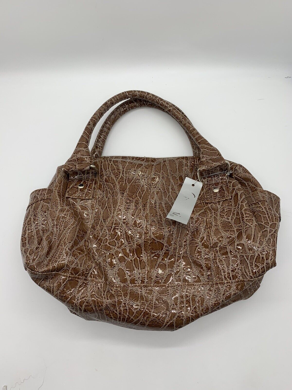 Giannini Brown Faux Alligator Leather Purse Women's Handbag Accessories with Tag