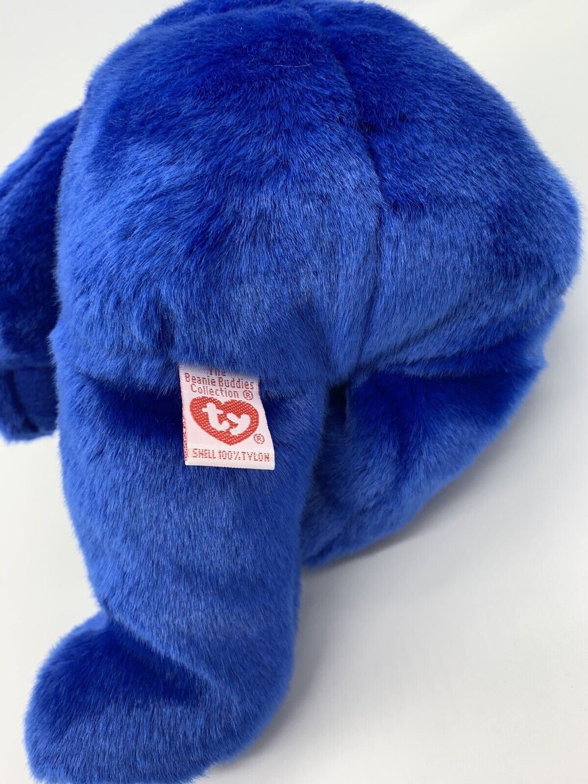 TY Beanie Buddy - CLUBBY the Bear (13.5 inch) Royal Blue Official Club Rainbow