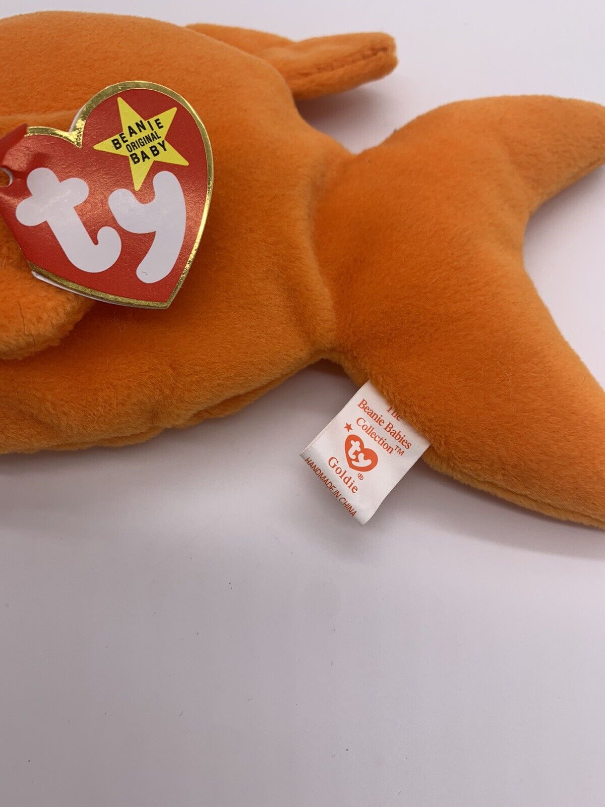 TY Beanie Baby Super Rare Vintage Goldie the Goldfish Mint With Mint Tags