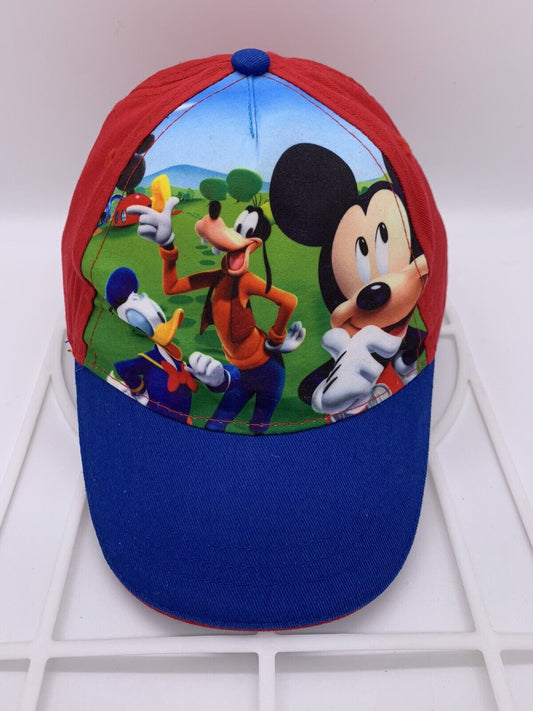 Disney Junior Mickey Mouse Club House Goofy Donald Duck Pluto Kids Red Blue Hat