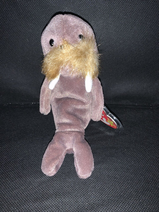 TY Beanie Baby: Jolly The Walrus. Retired  DOB: Dec. 2nd, 1996 PVC. Pristine